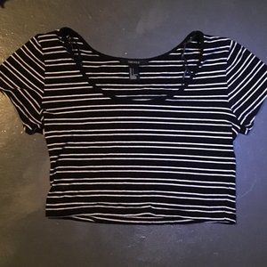 Striped Cropped T-shirt
